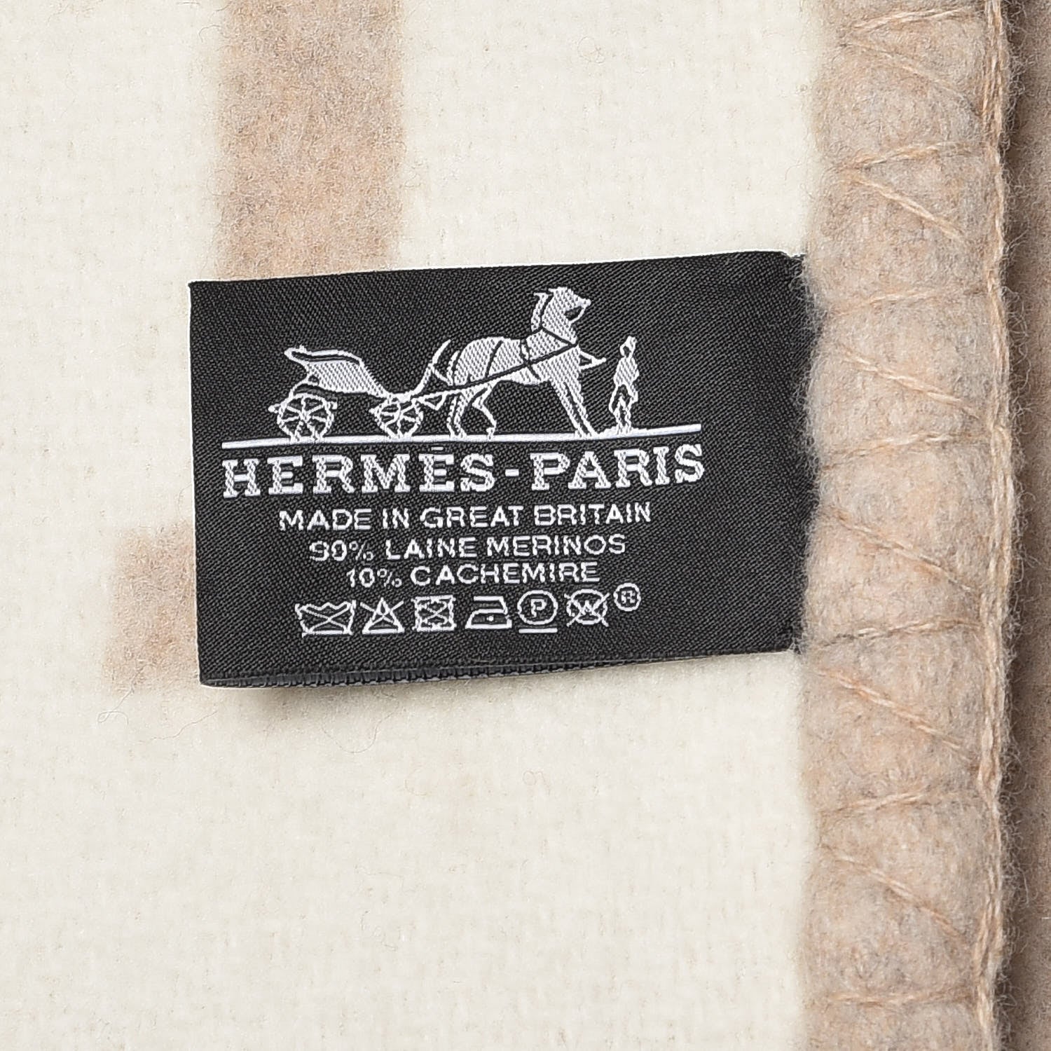 Hermes Wool Cashmere Avalon III Blanket Coco Camomille 4 of 4