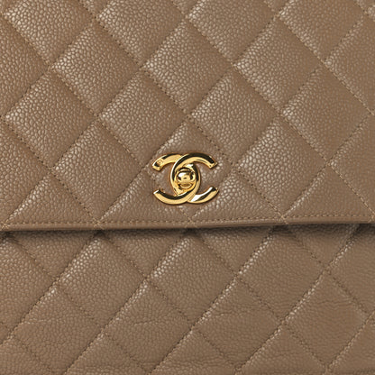Chanel Caviar Quilted Jumbo Kelly Flap Beige 9 of 11