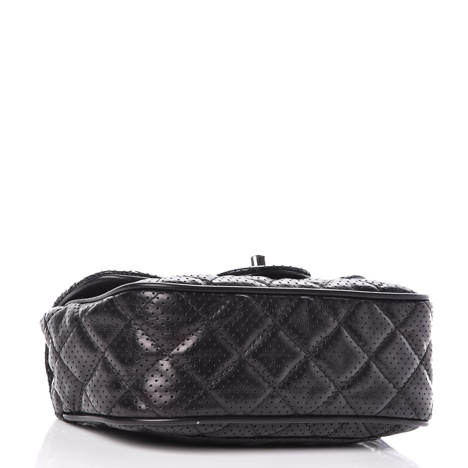Chanel Lambskin Perforated Mini Rectangular Flap Black 4 of 9