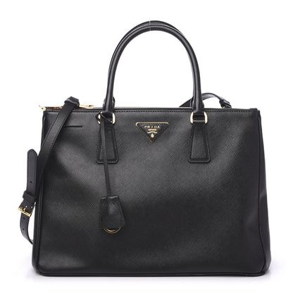 Prada Saffiano Medium Galleria Double Zip Tote Black 1 of 10