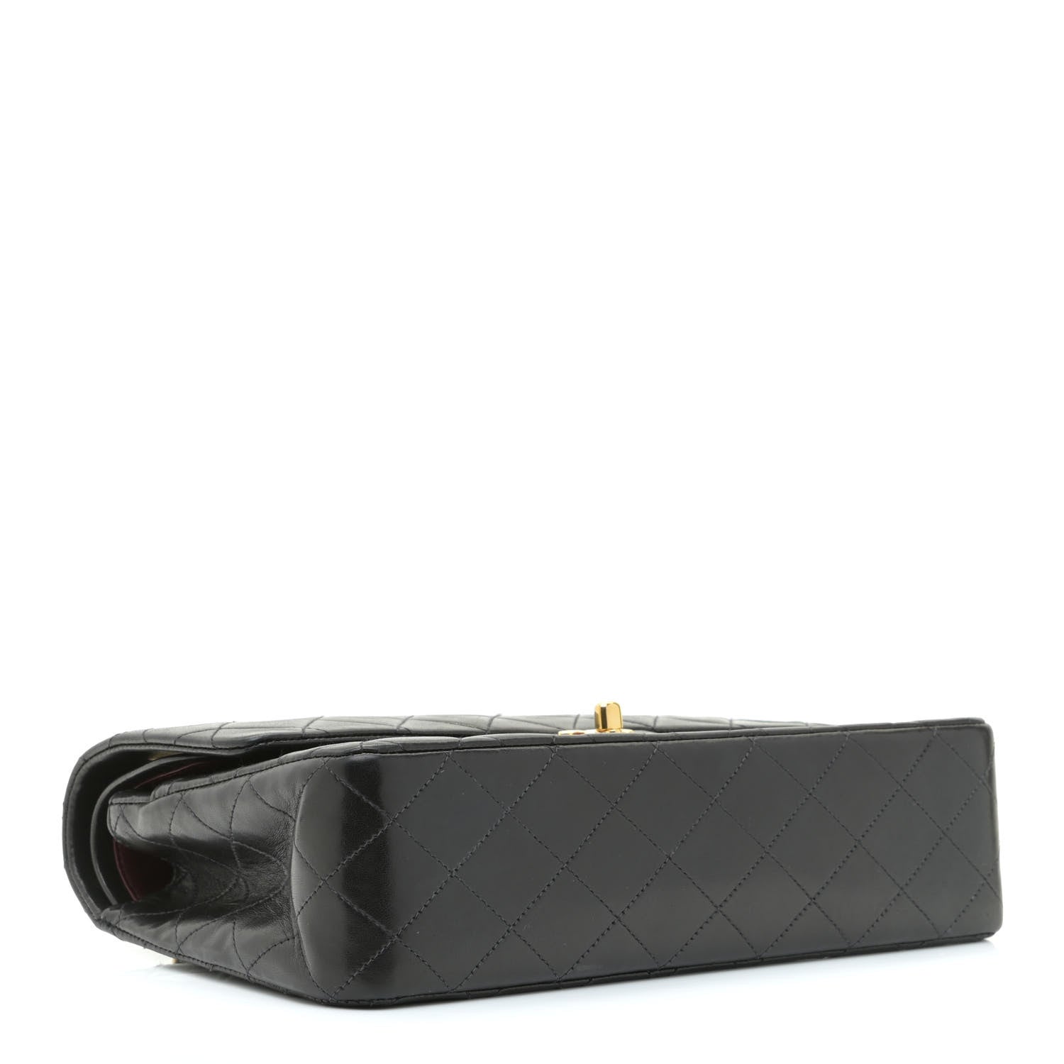 Chanel Lambskin Quilted Medium Double Flap Black 7 of 17