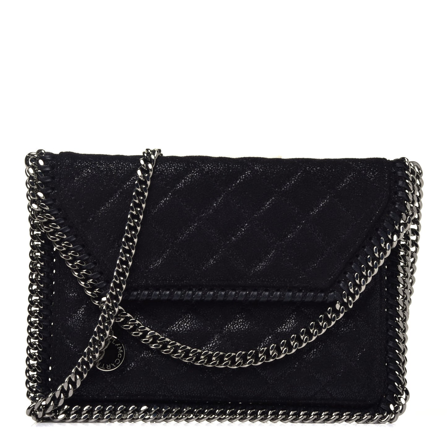 Shaggy Deer Quilted Mini Falabella Crossbody Black