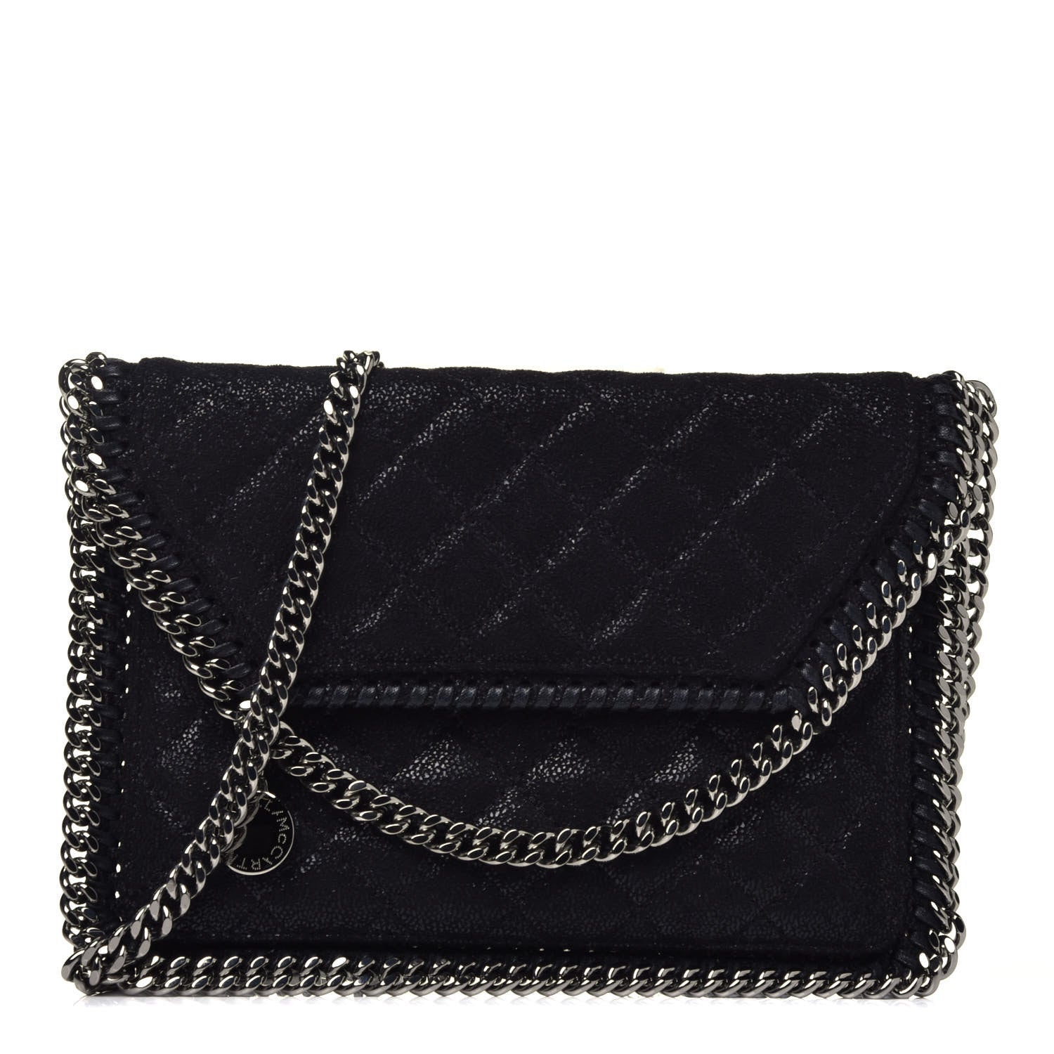 Stella McCartney Shaggy Deer Quilted Mini Falabella Crossbody Black 1 of 9