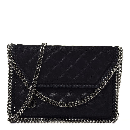 Stella McCartney Shaggy Deer Quilted Mini Falabella Crossbody Black 1 of 9