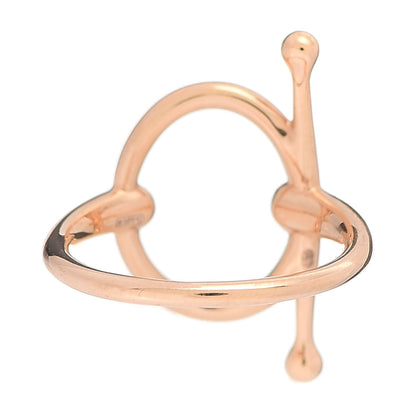 Hermes 18K Rose Gold PM Filet D'Or Ring 50 5.25 3 of 6