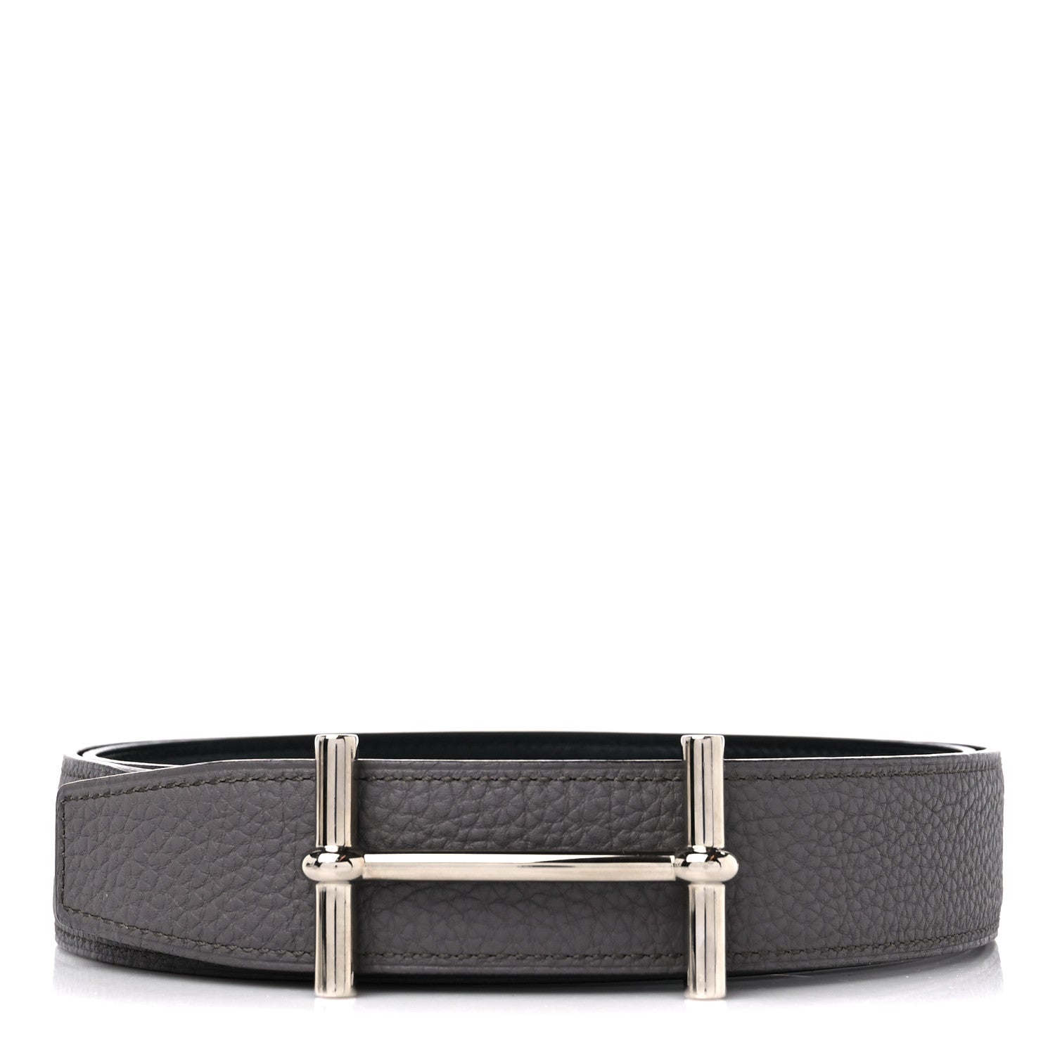 Hermes Box Togo 32mm H d'Ancre Belt 95 38 Black Etain 1 of 5
