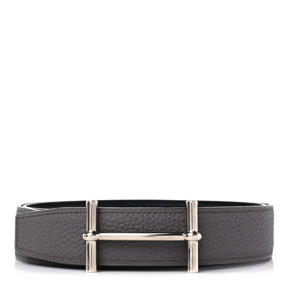 Hermes Box Togo 32mm H d'Ancre Belt 95 38 Black Etain 1 of 5