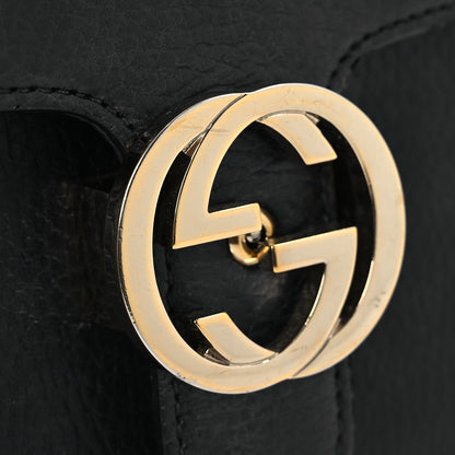 Gucci Dollar Calfskin Small Interlocking G Shoulder Bag Black 17 of 17