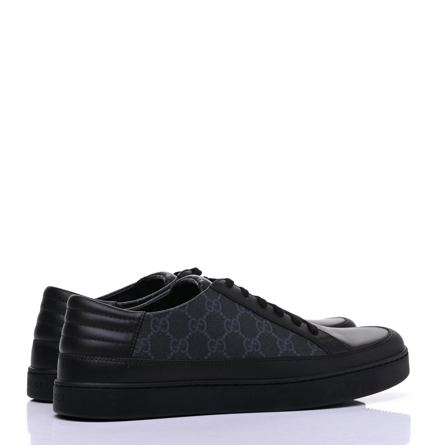 Gucci GG Supreme Monogram Mens Low Top Sneakers 11 Black 4 of 9