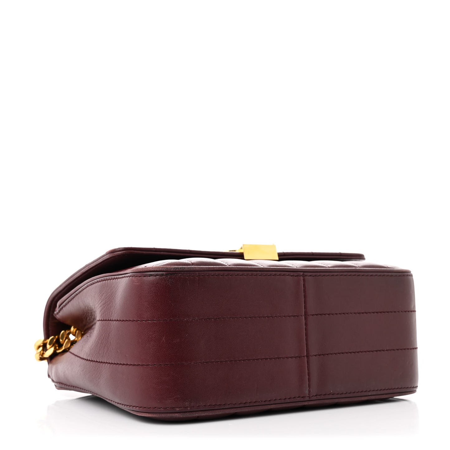 Lambskin Matelasse Monogram Medium Vicky Chain Bag Rouge Legion