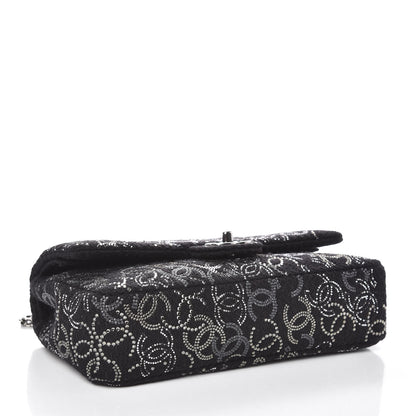 Chanel Tweed Strass Medium Pudong Double Flap Black 4 of 10