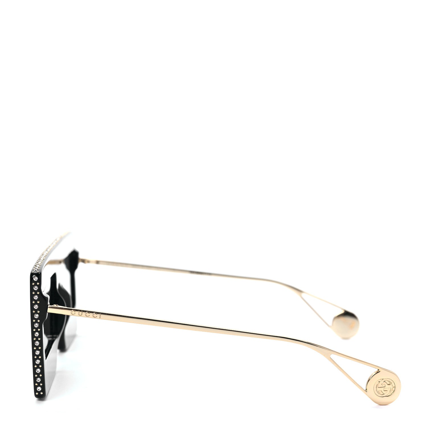 Gucci Acetate Crystal Mask-Frame Sunglasses GG0431S Black 3 of 7