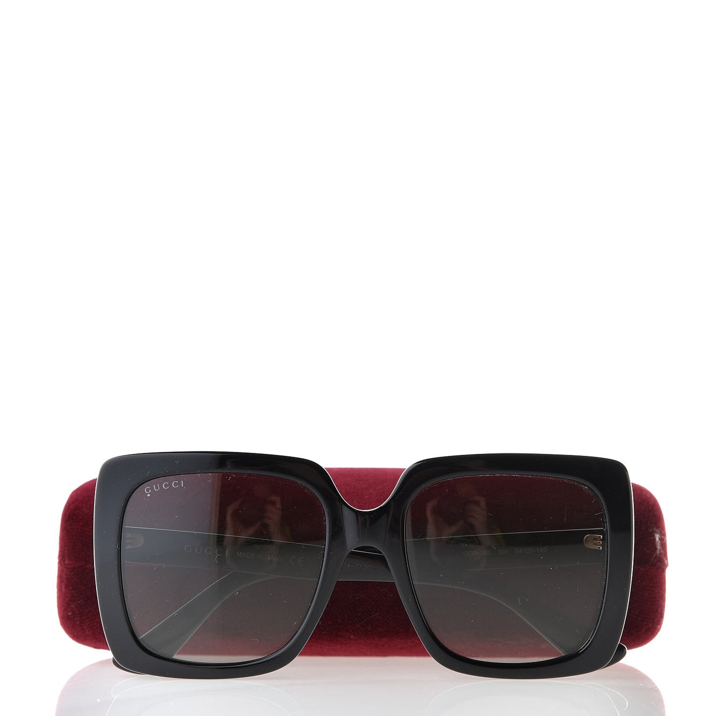 Crystal Square Frame GG Sunglasses GG0418S Black