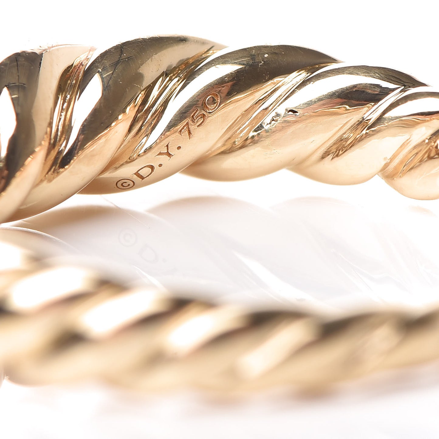 18K Yellow Gold Pure Form Stack Ring 54 7