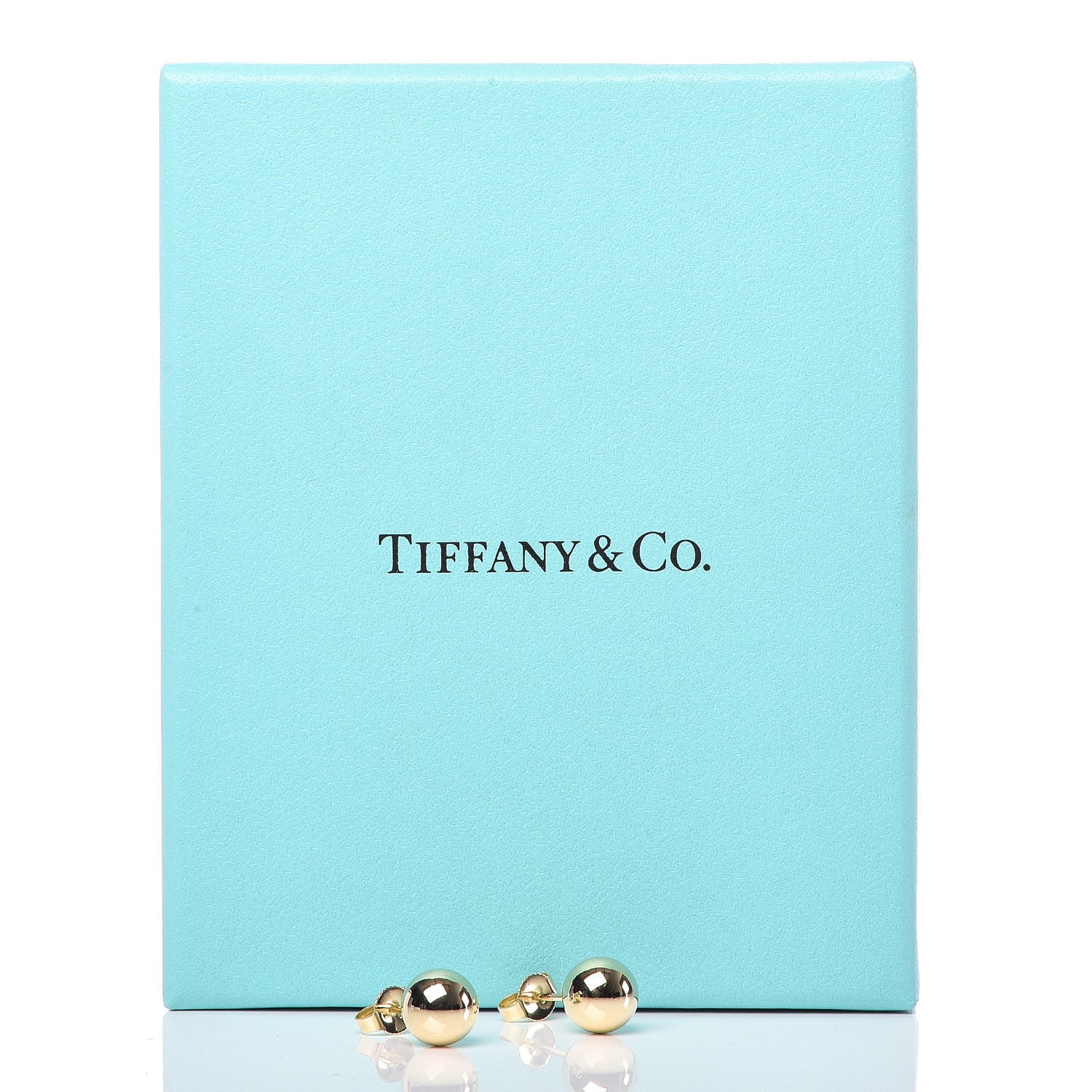 Tiffany 18K Yellow Gold 8mm HardWear Ball Earrings 5 of 5