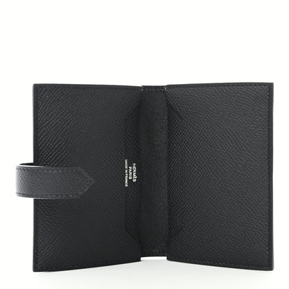 Hermes Epsom Monochrome Bearn Card Holder Wallet Black 5 of 9