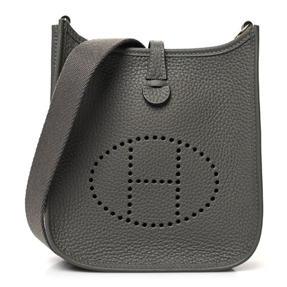 Hermes Taurillon Clemence Evelyne TPM Gris Meyer 1 of 10