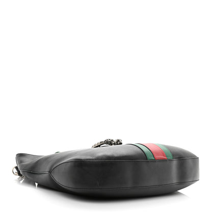Gucci Calfskin Web Stripe Medium Dionysus Hobo Black 4 of 18