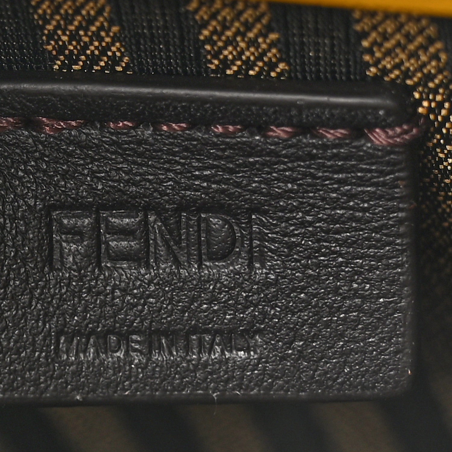 Fendi Vitello King Plexiglass Logo Embossed Mini Fendi Sunshine Shopper Tote Mimosa 6 of 10