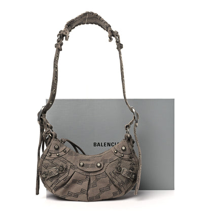 Balenciaga Jacquard Canvas BB Monogram Le Cagole Shoulder Bag XS Beige Brown 13 of 13