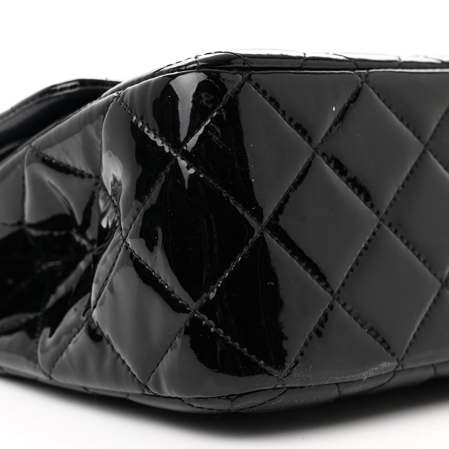 Chanel Patent Quilted Jumbo Double Flap Black 9 of 11