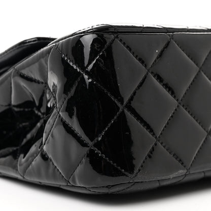 Chanel Patent Quilted Jumbo Double Flap Black 9 of 11