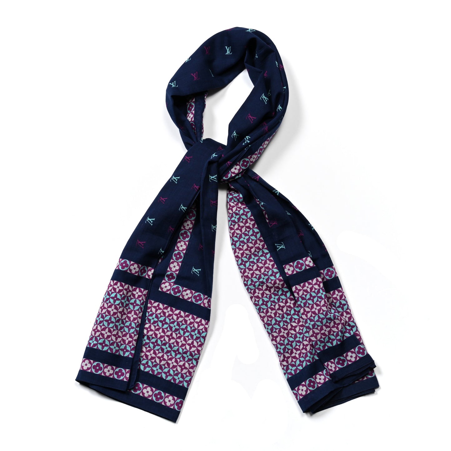 Cotton Monogram Shawl Multicolor