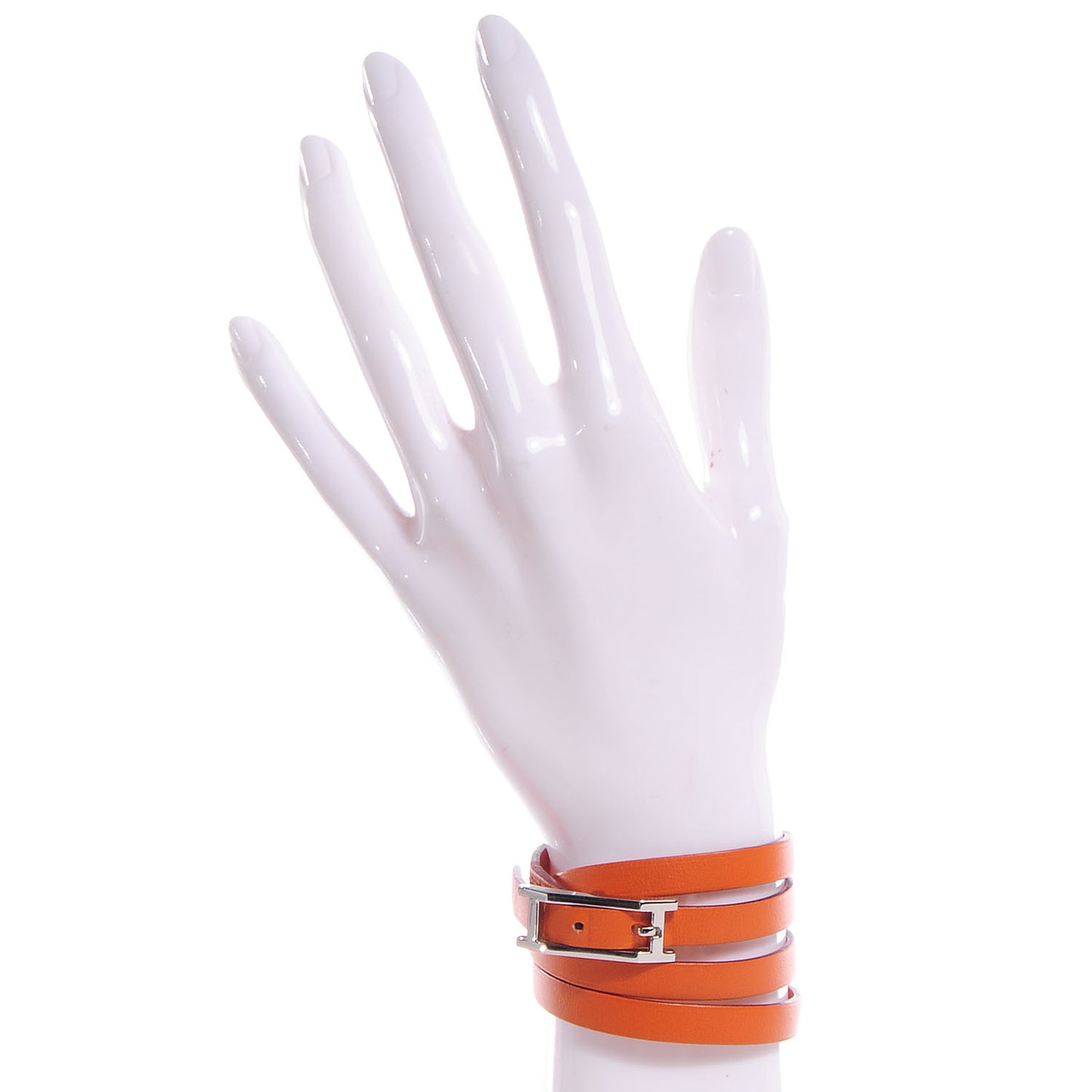 Chamonix Hapi 3 MM Triple Tour Wrap Bracelet Size Small Orange