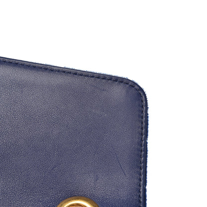 Gucci Velvet Matelasse Medium GG Marmont Shoulder Bag Cobalt Blue 10 of 13