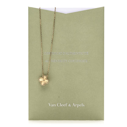 Van Cleef & Arpels 18K Yellow Gold Guilloche Vintage Alhambra Pendant Necklace 6 of 6