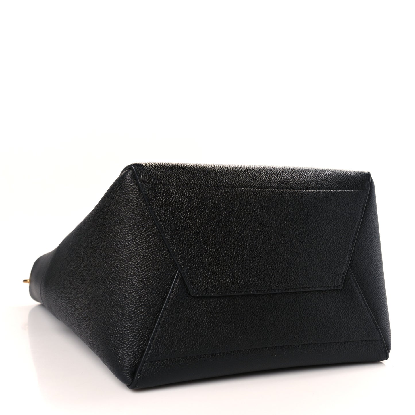 Soft Grained Calfskin Sangle Bucket Bag Black