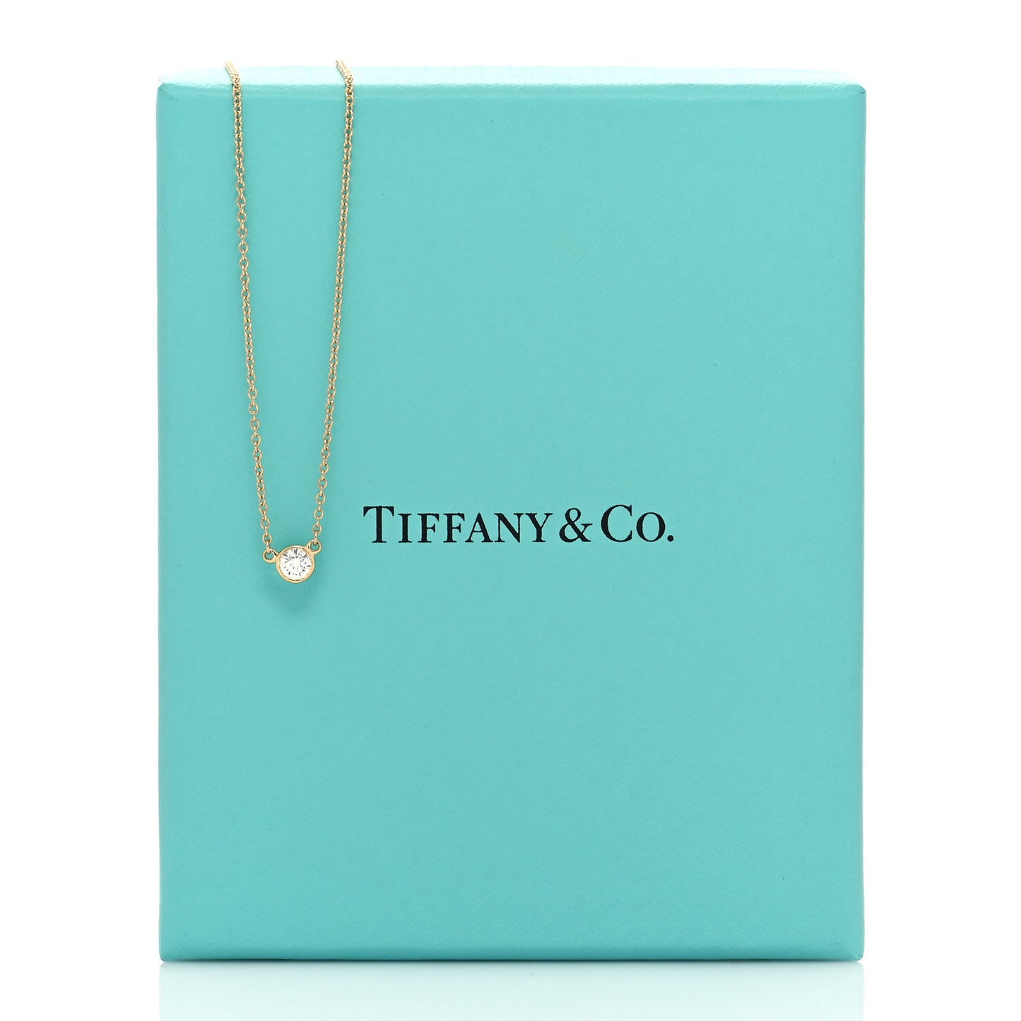 18K Yellow Gold Diamond .12ct Elsa Peretti Diamonds by the Yard Pendant Necklace