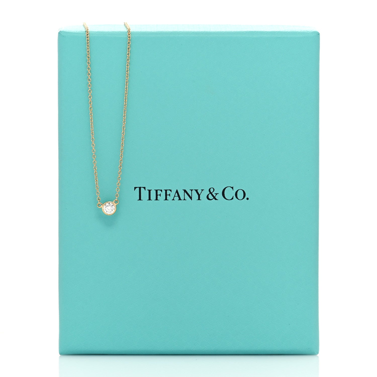 Tiffany 18K Yellow Gold Diamond .12ct Elsa Peretti Diamonds by the Yard Pendant Necklace 5 of 5