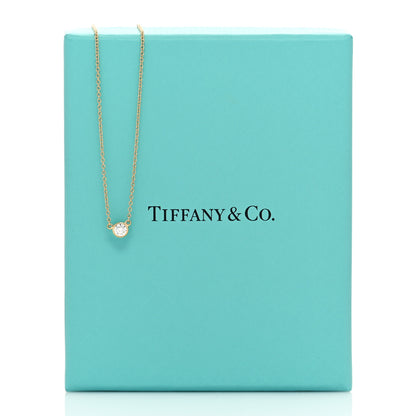 Tiffany 18K Yellow Gold Diamond .12ct Elsa Peretti Diamonds by the Yard Pendant Necklace 5 of 5