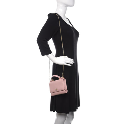 Dolce & Gabbana Dauphine Miss Sicily Smart Gloss Crossbody Bag Pink 3 of 12
