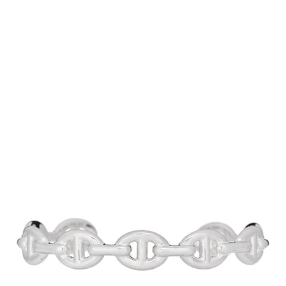 Hermes Sterling Silver MM Chaine d'Ancre Enchainee Cuff Bracelet SH 1 of 4