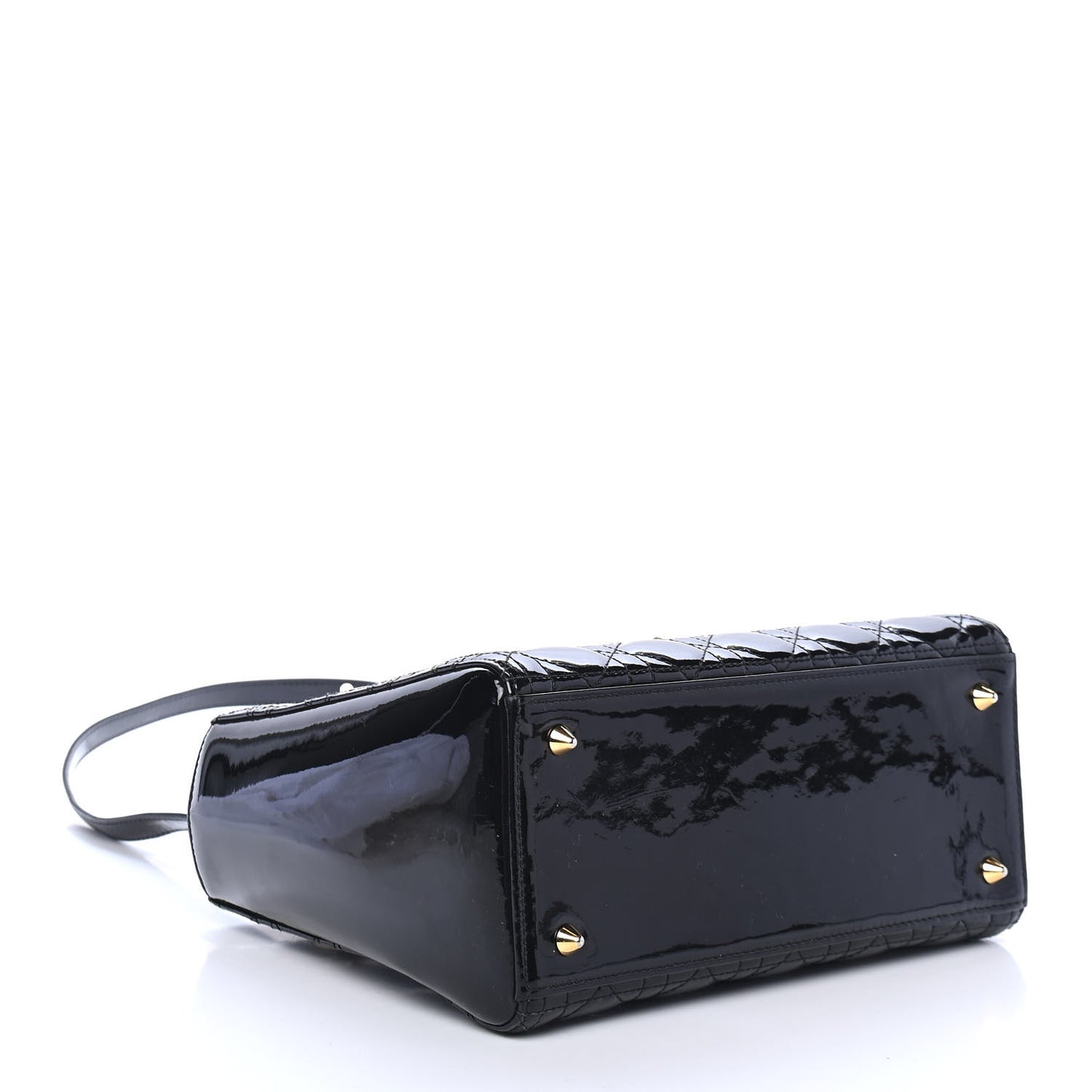 Patent Cannage Medium Lady Dior Black