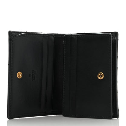 Gucci Calfskin Matelasse GG Marmont Card Case Wallet Black 5 of 9