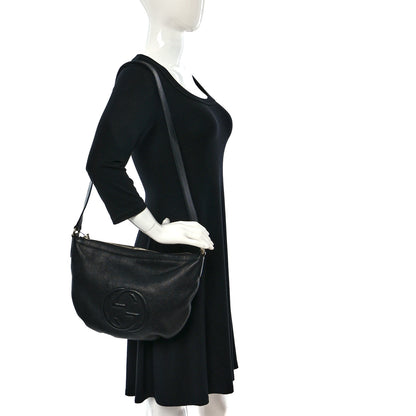 Gucci Pebbled Calfskin Small Soho Hobo Black 2 of 12