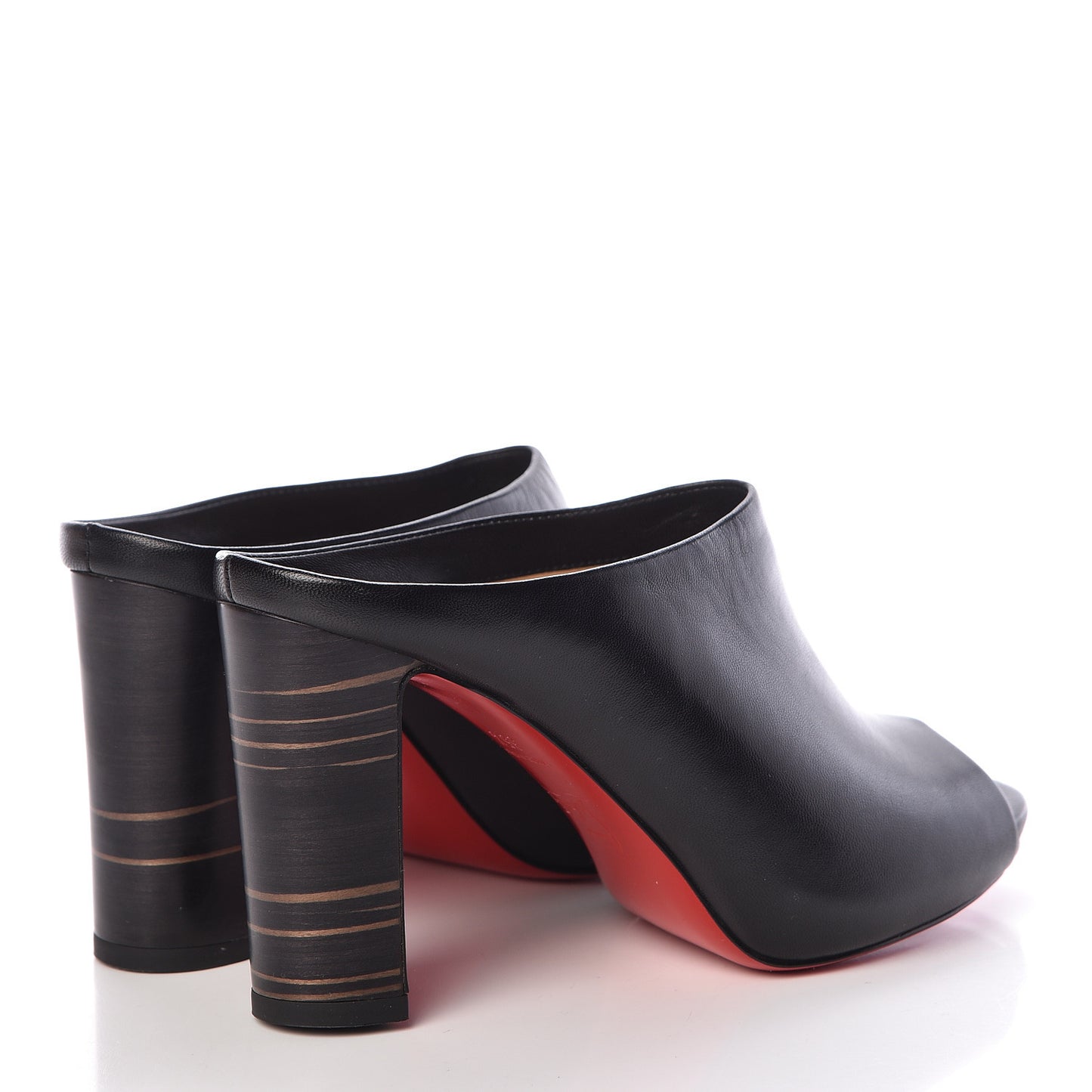 Nappa Corinthe 100 Peep Toe Mule 35.5 Black
