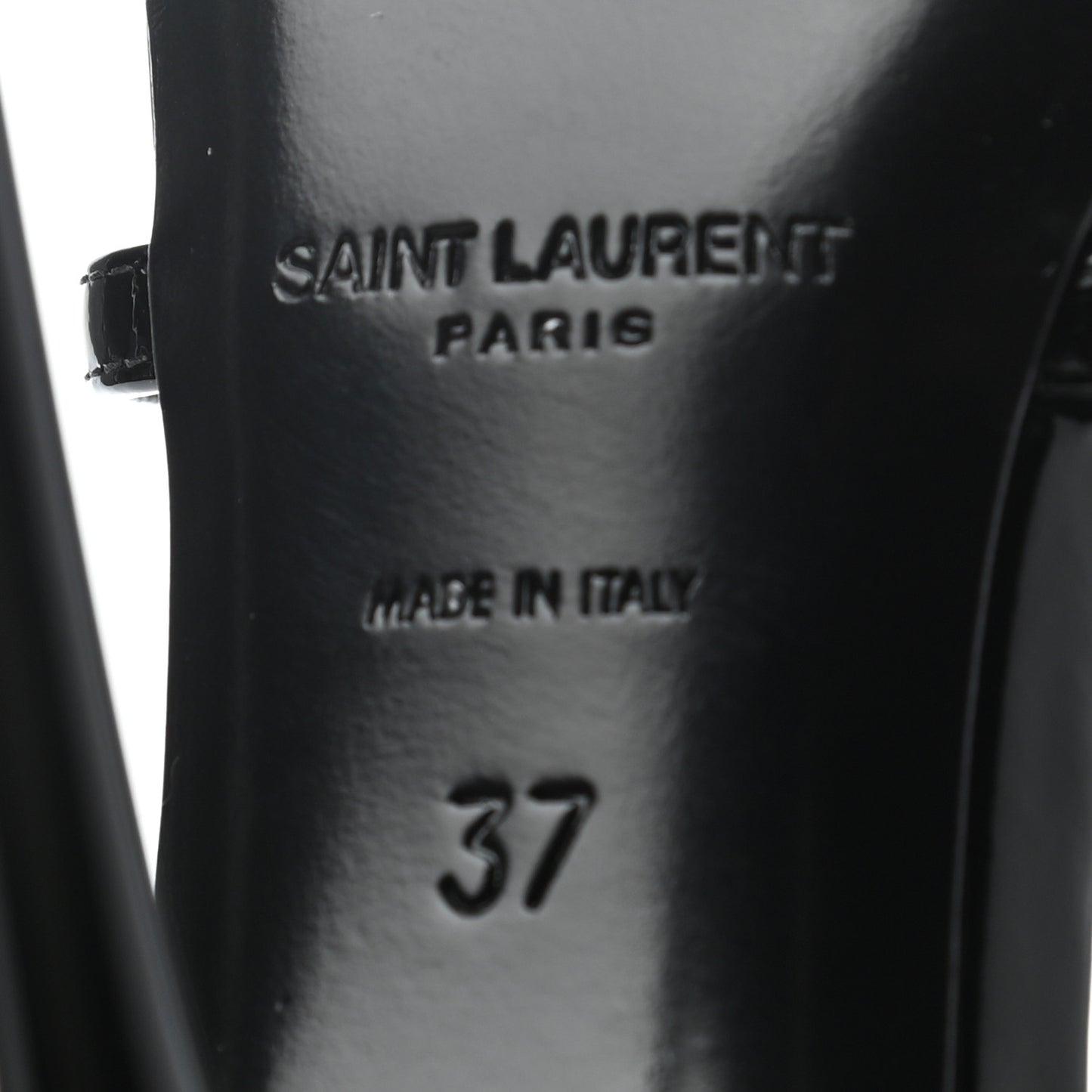 Patent Cassandra 100 Ankle Strap Sandals 37 Black