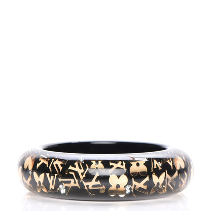 Louis Vuitton Resin Swarovski Small Inclusion Bracelet GM Black 1 of 4