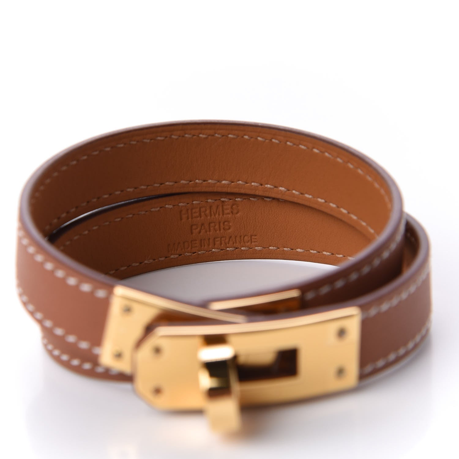 Hermes Swift Kelly Double Tour Bracelet T3 Gold 4 of 10