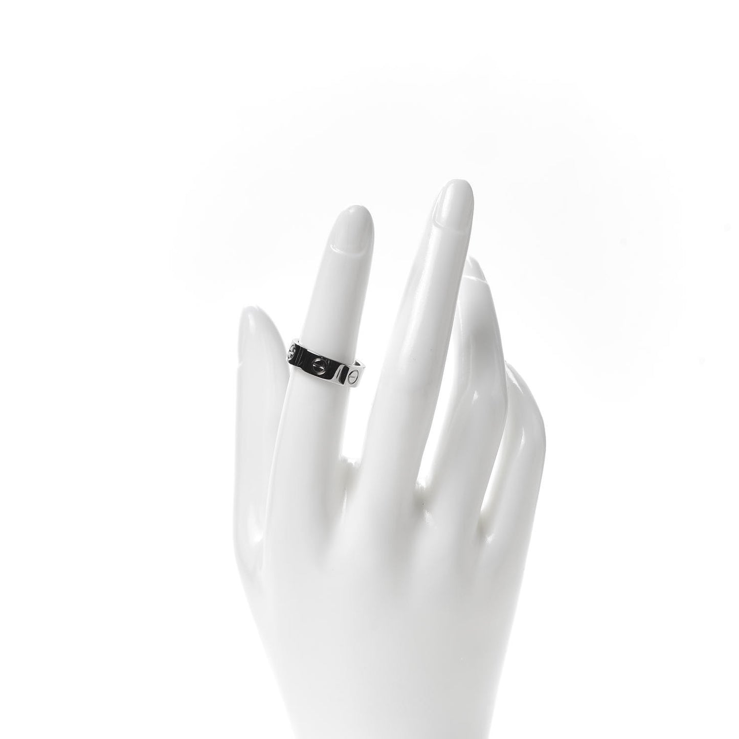18K White Gold 5.5mm LOVE Ring 52 6