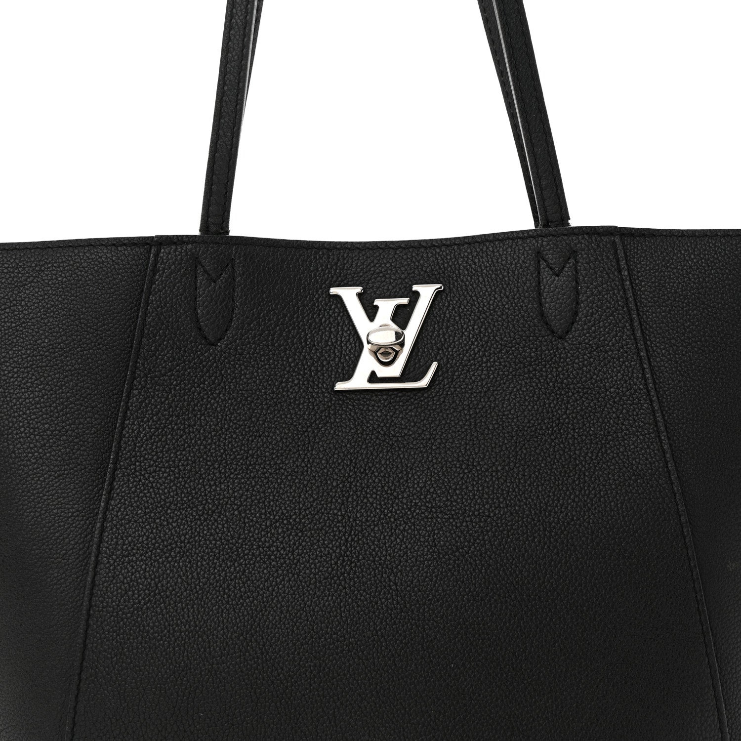 Louis Vuitton Calfskin Lockme Cabas Black 7 of 23