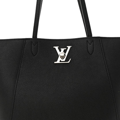 Louis Vuitton Calfskin Lockme Cabas Black 7 of 23