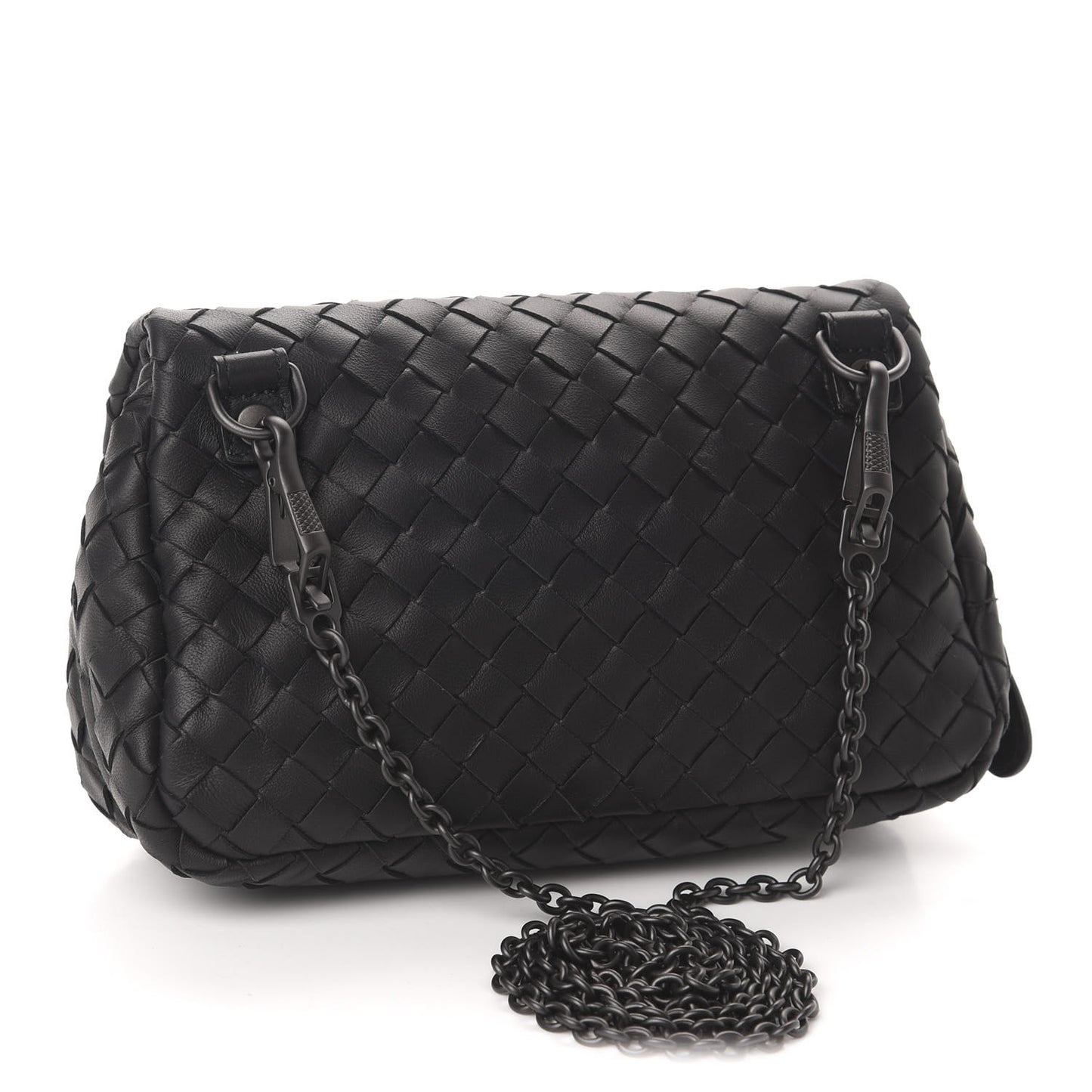 Nappa Intrecciato Mini Messenger Bag Black