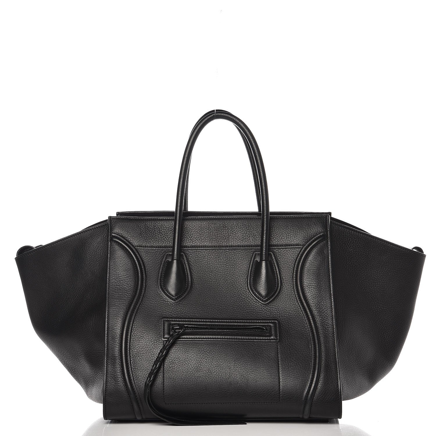 Celine Supple Calfskin Medium Phantom Luggage Black 1 of 12