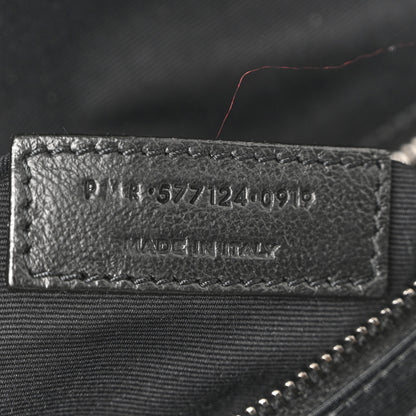 Saint Laurent Crinkled Calfskin Matelasse Monogram Niki Body Bag Black 7 of 12