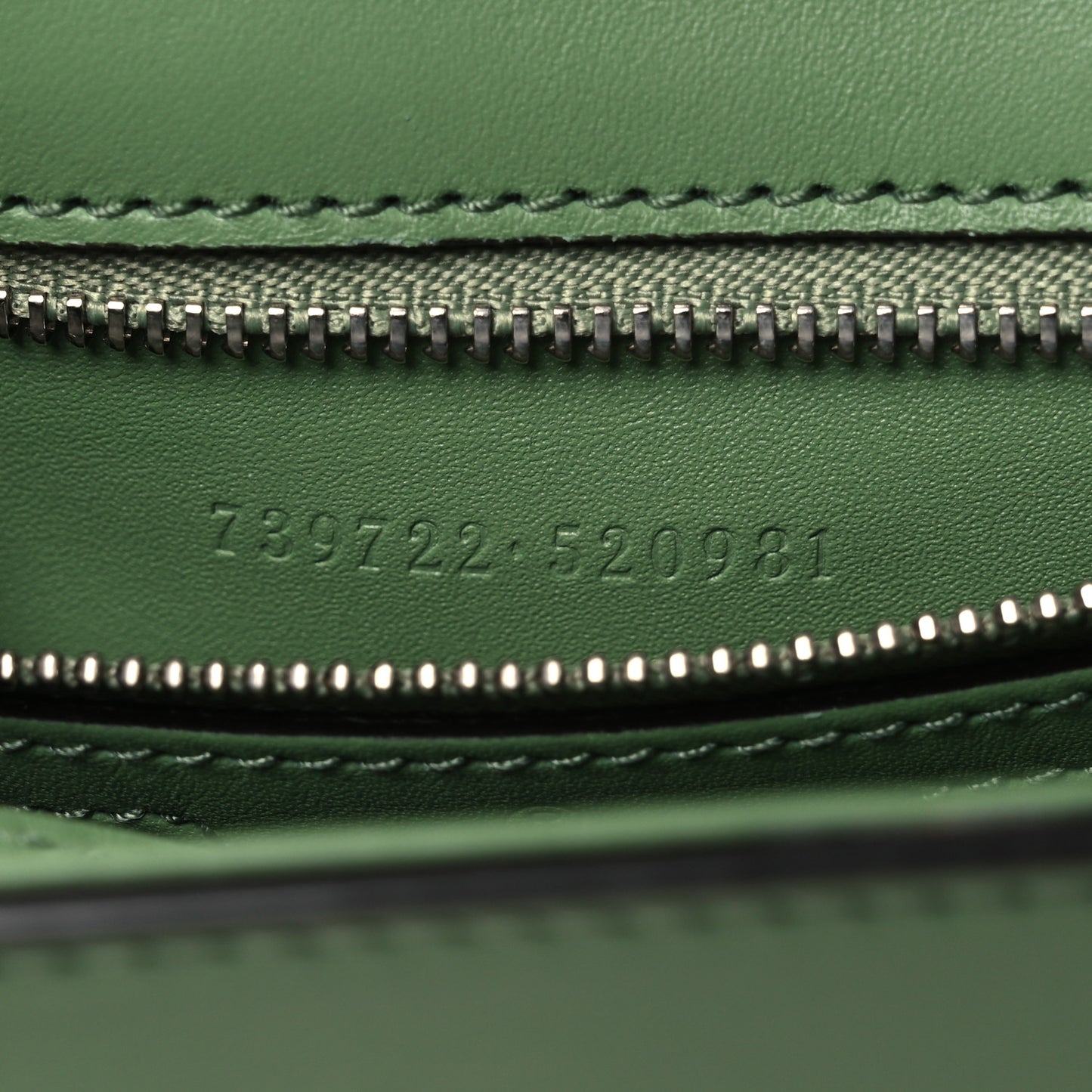 Senna Calfskin Petite GG Top Handle Shoulder Bag Green Soil Grass